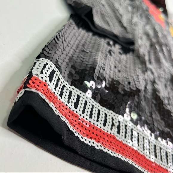 NEW Nasty Gal Black Country Star Western Sequin Embellished Festival Jacket Top - Picture 7 of 16